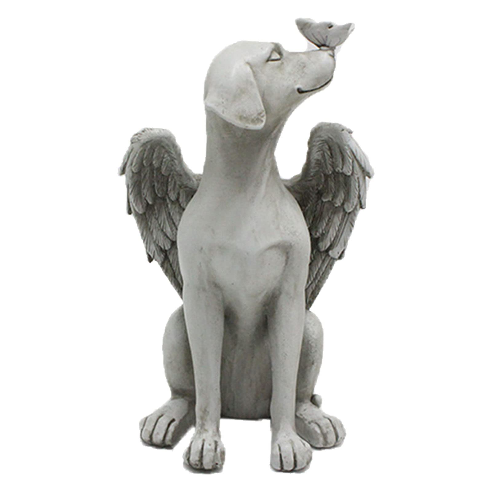 Statue commémorative de chien en pierre de résine sculptée à la main