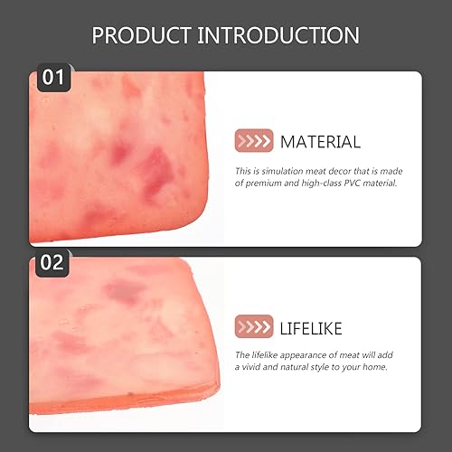 Miniatura 2 de Modelo de carne de res de simulación Almohadas de comida de carne realista Modelo de comida de carne Modelo de comida de carne simulada Alimentos de