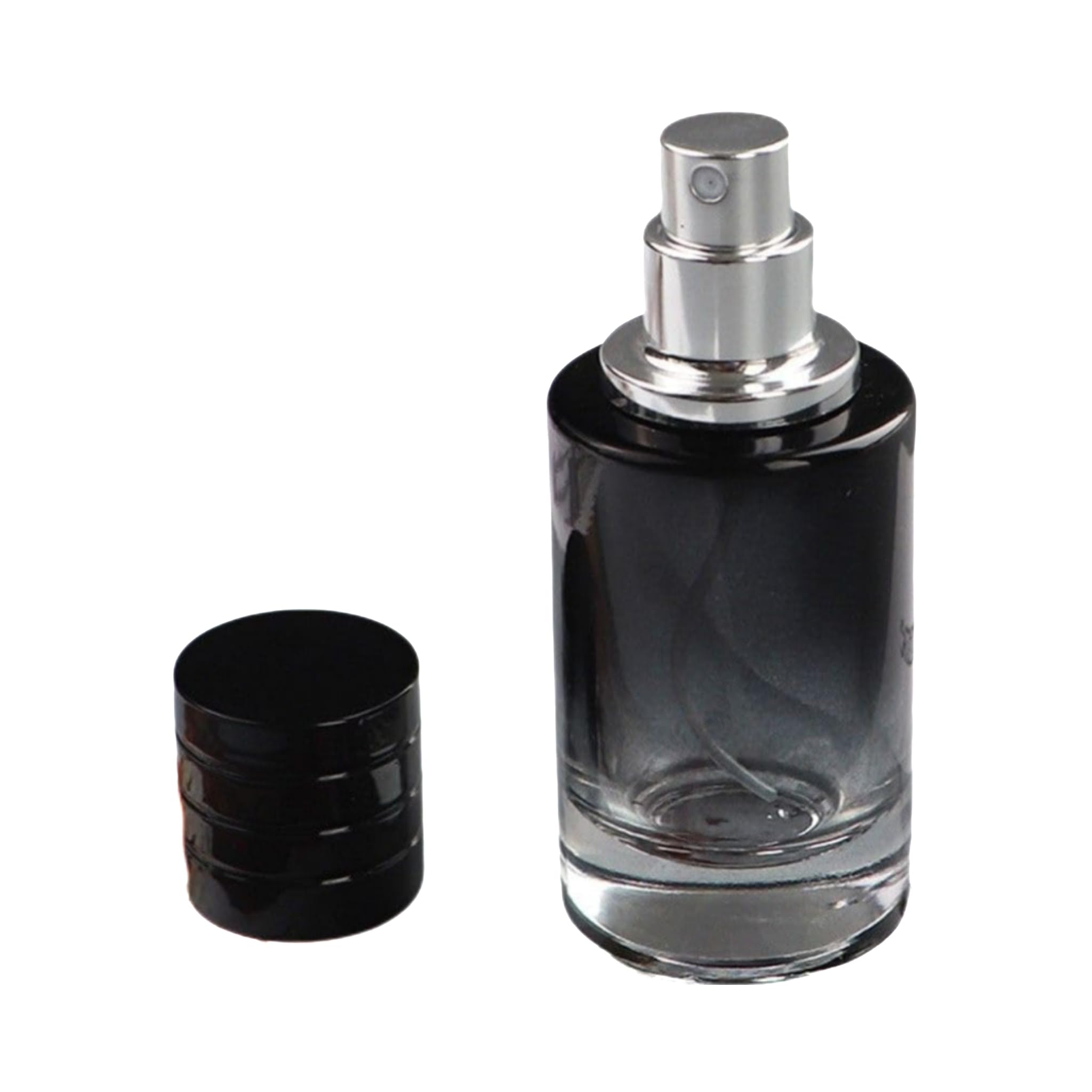 1pc Black Perfume Atomizer Portable,High-Grade Gradient Black Glass Spray,30ml Refillable Small Bottle Travel Cosmetics Outdoor Dispensing Mini Spray