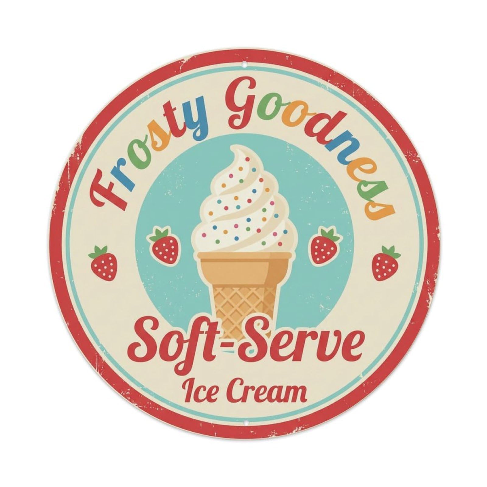 Frosty Goodness Diner Decor Metal Tin Sign