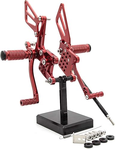 Miniatura 8 de Motorcycle Rearset Foot Pegs Rear Set Footrests Fully Adjustable Foot Boards Compatible for GSXR750 GSXR600 1996-2005,GSXR1000 2000-2004,SV650