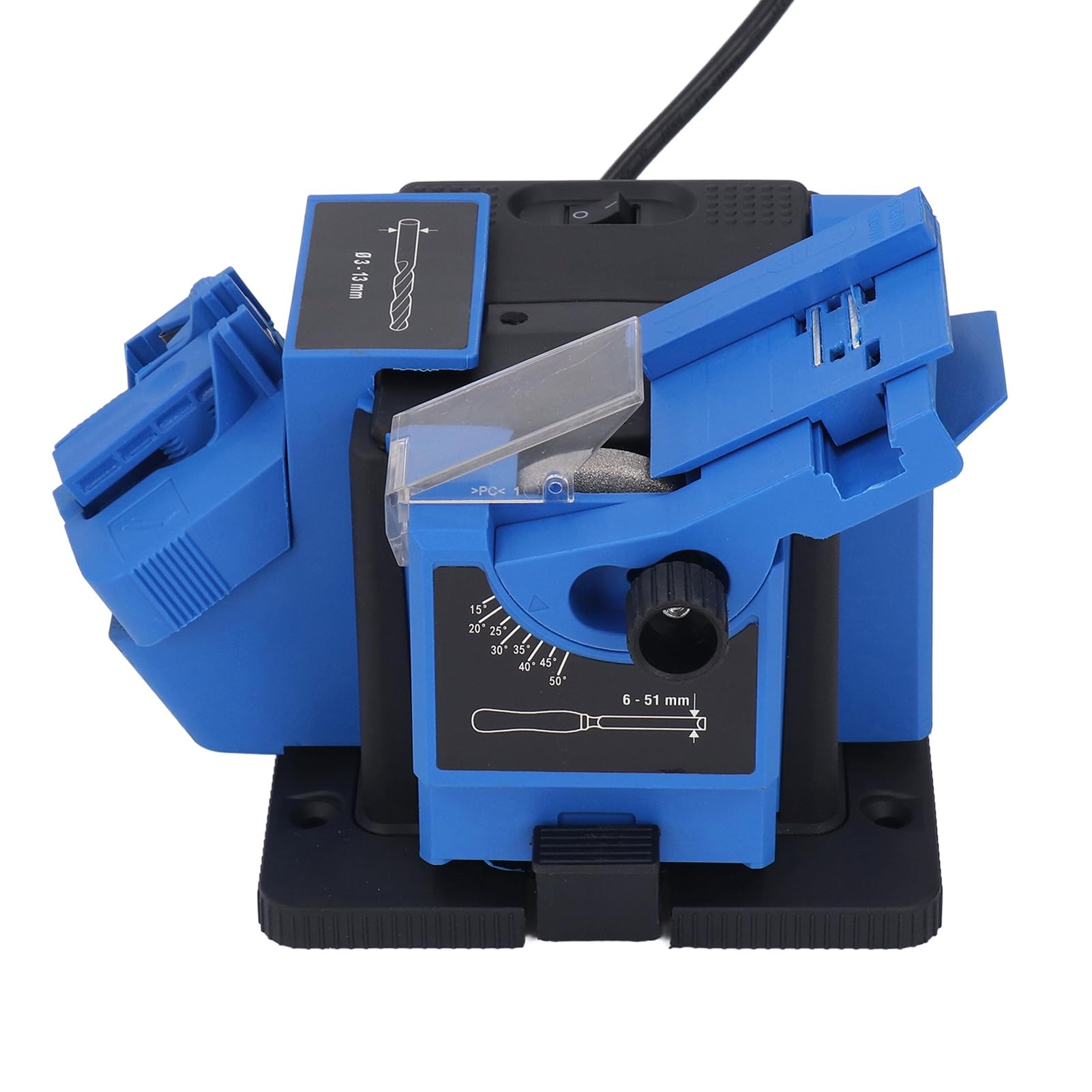 Ausla Afilador Multitarea, Estación de Afilado Universal de 65W, Máquina de Afilado Electrónica Multifuncional para Cuchillos, Brocas, Cinceles, Tijeras (EU enchufe 220V)