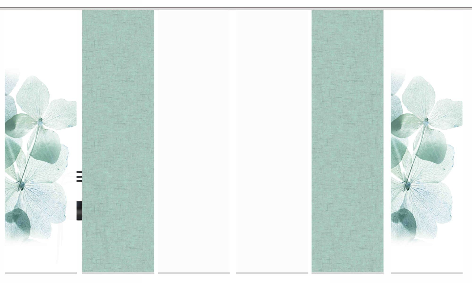 6er-Set Schiebegardinen MARCELLA blickdicht, Höhe 245 cm, mint