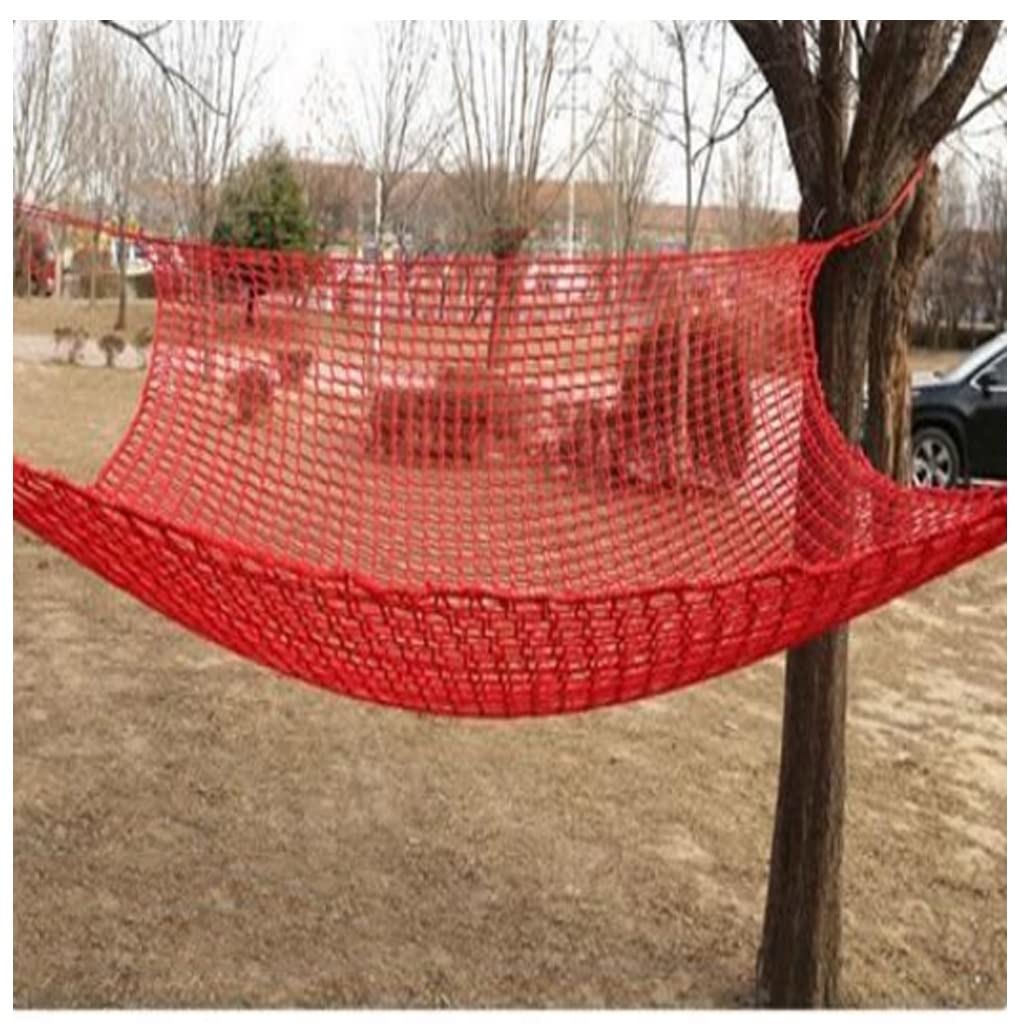 GTHTUHFD Rope Net Kids Pet Stairs Balcony Railings Protection Rope Netting Playground Net,Red-3X3m