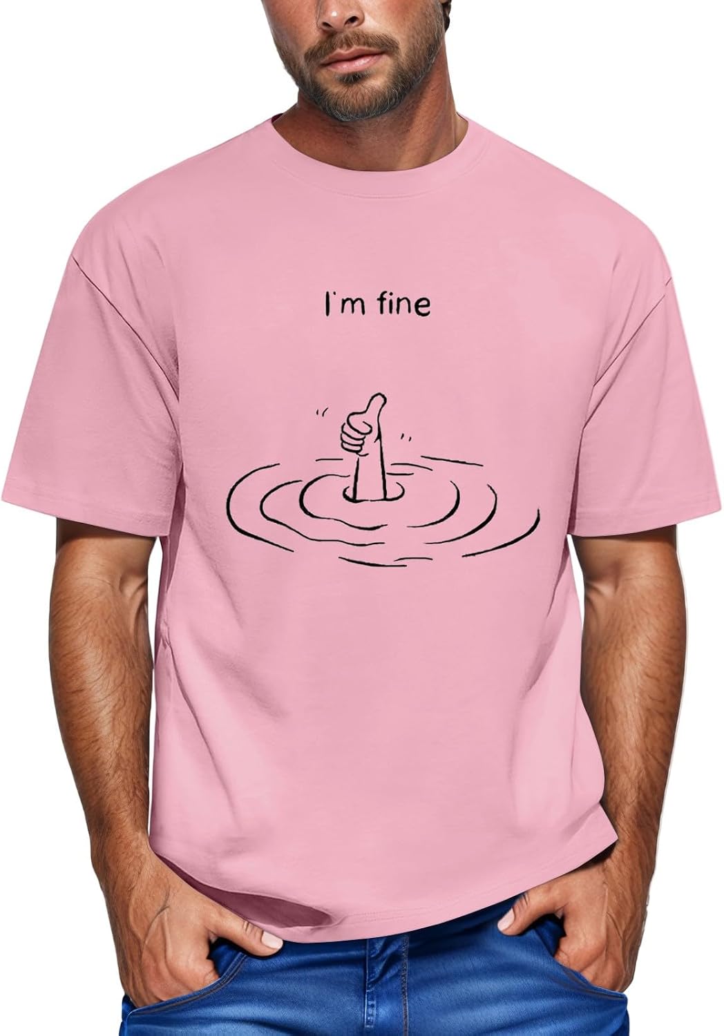 RTRDE Men's Novelty Tshirt Casual Short Sleeve Summer Funny Print Tee Shirts Graphic T-Shirts, S-3XL