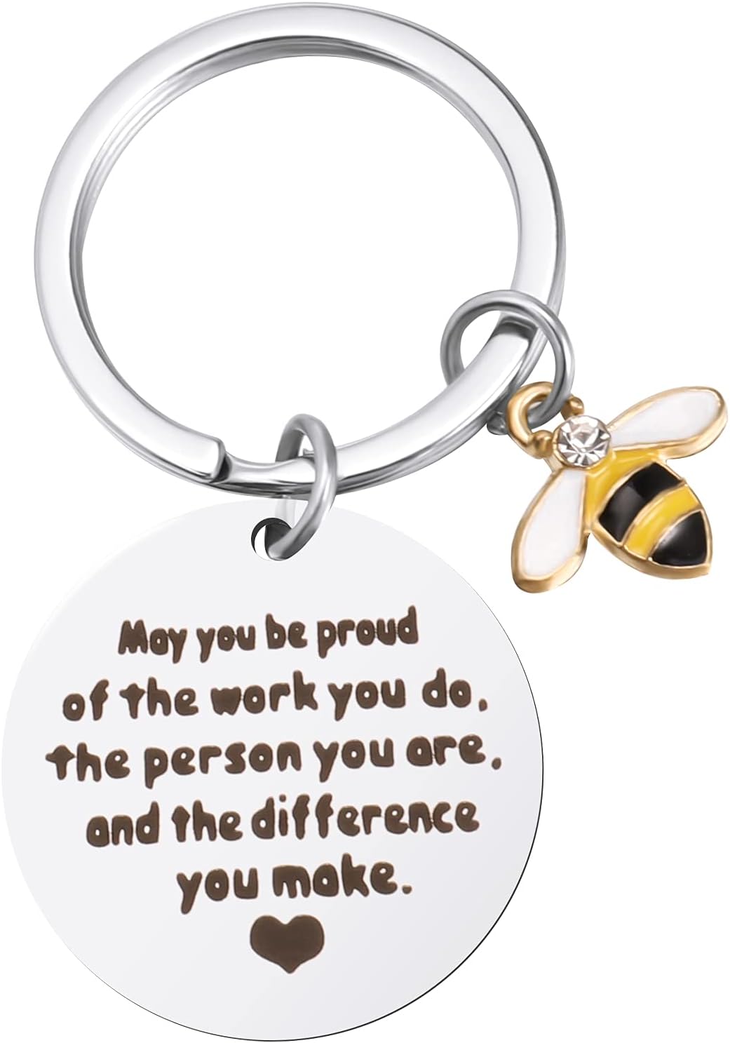 AUXSOULBee Keyring Bee Gifts for Women Men Daughter Son Honey Bee Gifts Colleague Leaving Gifts Keyring Goodbye Farewell Gift Bee Lover Gift Graduation Gifts for Family Friends