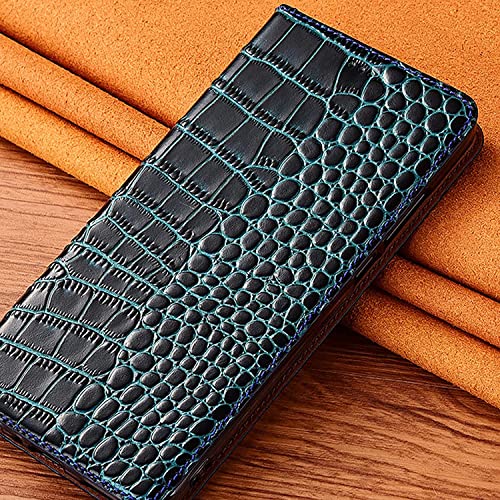 Étui iPhone 14 Pro Max antichoc en cuir véritable bleu protégeant l'écran - 6