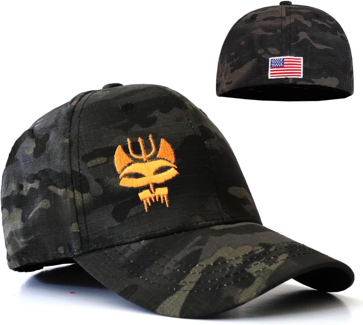 Black Camouflage US Navy Seal Team Six Baseball Cap Flexible Fit Tactical Seals Trident Airsoft Operator Hat
