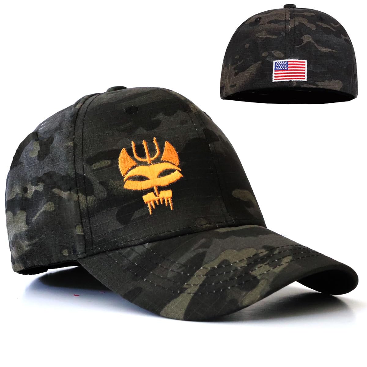 Black Camouflage US Navy Seal Team Six Baseball Cap Flexible Fit Tactical Seals Trident Airsoft Operator Hat