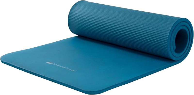 Aeromat Pilates and Yoga Mat, Blue, Balanced Body Extra-Thick Floor Mat | Non-slip exercise mat for Pilates, yoga, or floor workout routines.