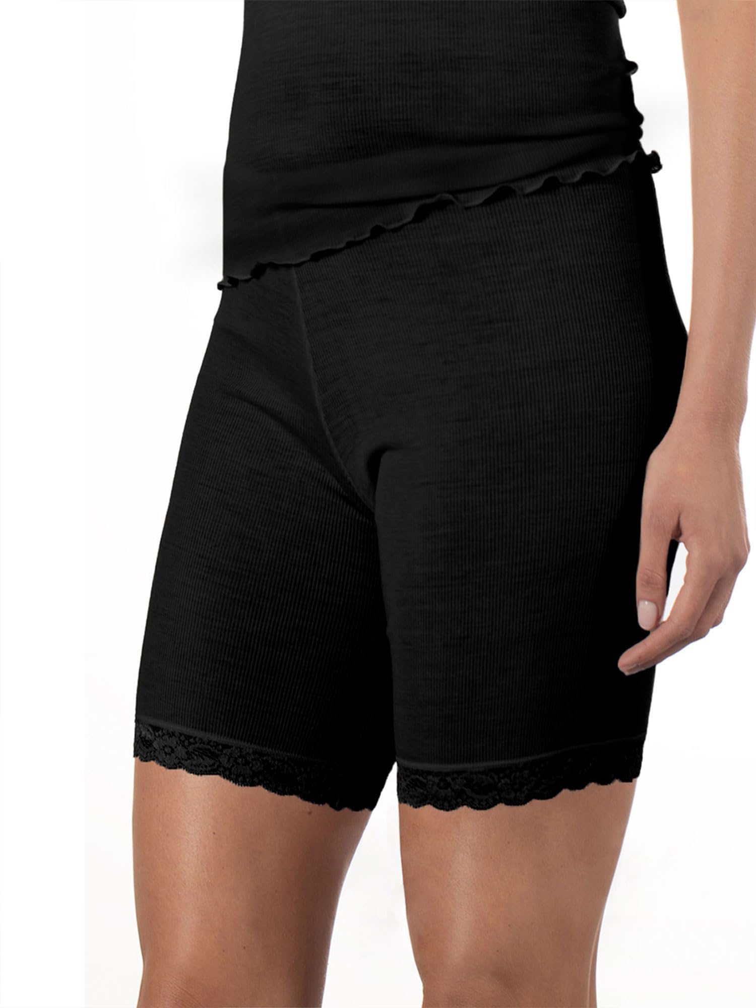 Nina von C. Pack de 2 Calzoncillo Largo Wool Silk | 38-50 | Suave seda y la mejor lana merino termorreguladora lujosa acanalada