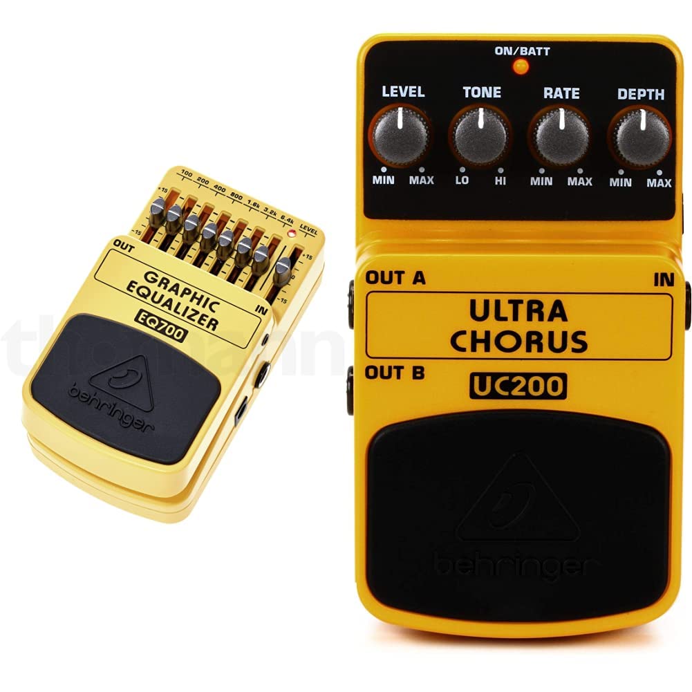 Behringer EQ700 Ultimativer 7-Band-Grafik-Equalizer & UC200 Ultimatives Stereo-Chorus-Effektpedal