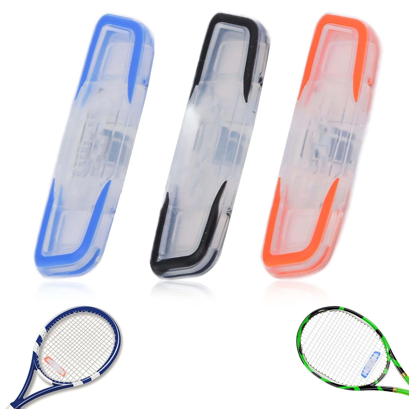 Amortiguador de Raqueta de Tenis de Silicio, 3 Piezas 65x17x8mm Amortiguadores de Vibración