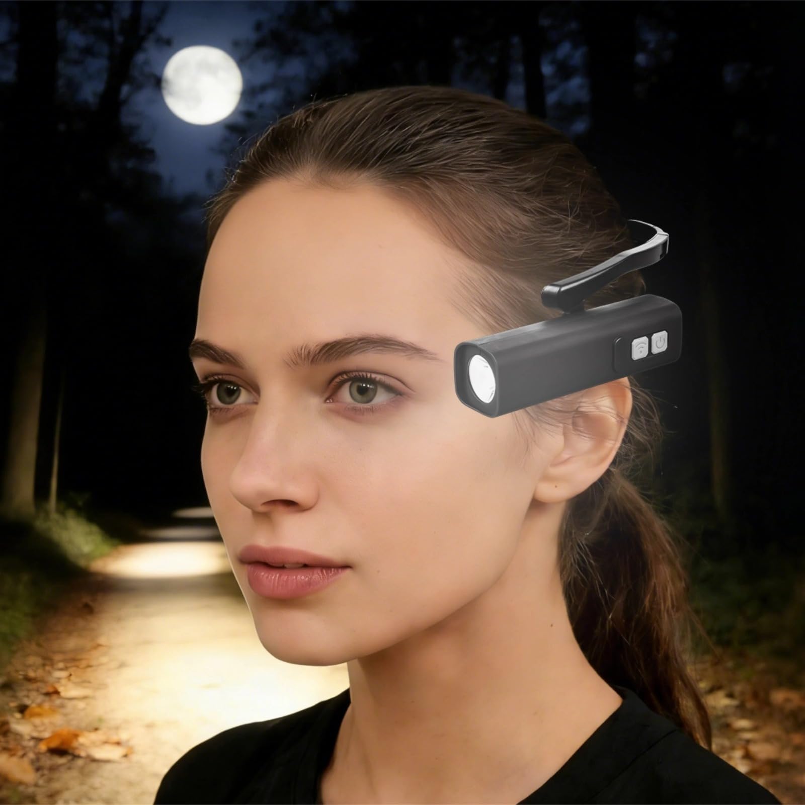 1000 mAh wiederaufladbare Stirnlampe mit Bewegungsmelder, verstellbare Helligkeit für Angeln, Camping, Laufen, tragbares Stirnlicht