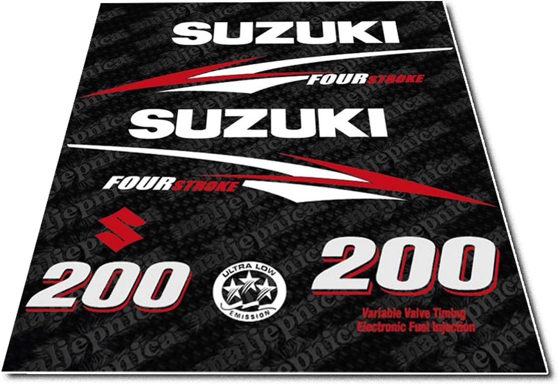 Suzuki 200 Four Stroke 2010 Aftermarket Replacement Decal (Sticker) Set