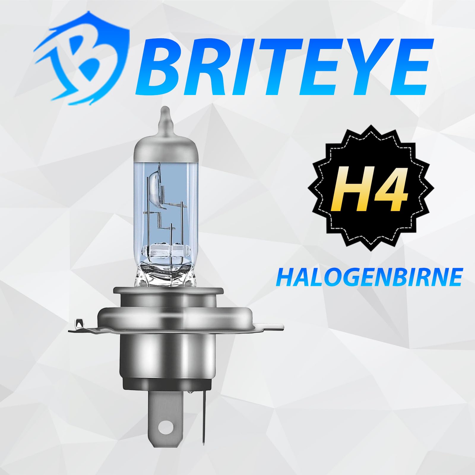 2x H4 Halogen-Scheinwerferlampe – 12V 60/55W, Warmweiß, E-geprüft
