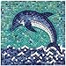 DIY Mosaic Art Kit 7' Square, 20x20cm, Dolphin