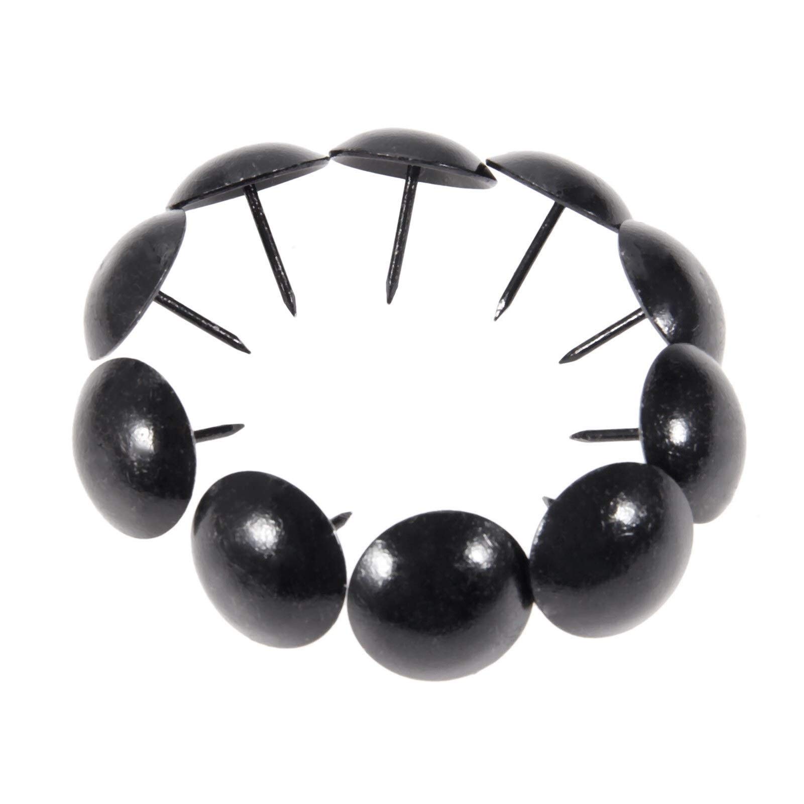 Gaodpz Black 10Pcs 25Mm Antique Upholstery Nail Jewelry Wood Box Sofa Decorative Tack Stud Pushpin Doornail Furniture Hardware