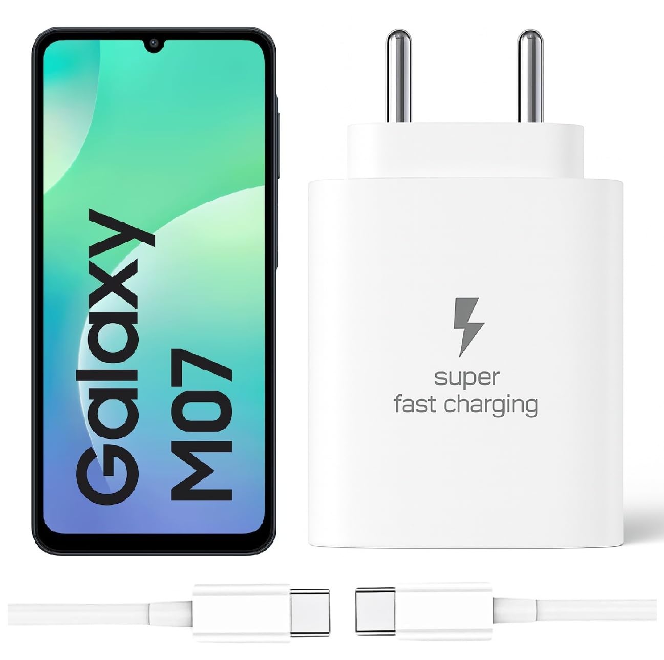 25W Type-C Charger with Cable Compatible with Samsung-Galaxy M07 5g | Super Fast Charger Adapter for S23/S24/S25/S21Fe/A14/M17/M06/M07/M05/F05/F15/F06/M36/A55/ F17/A16/M16/A56/A36/A35/A34/A26, White-picture-36