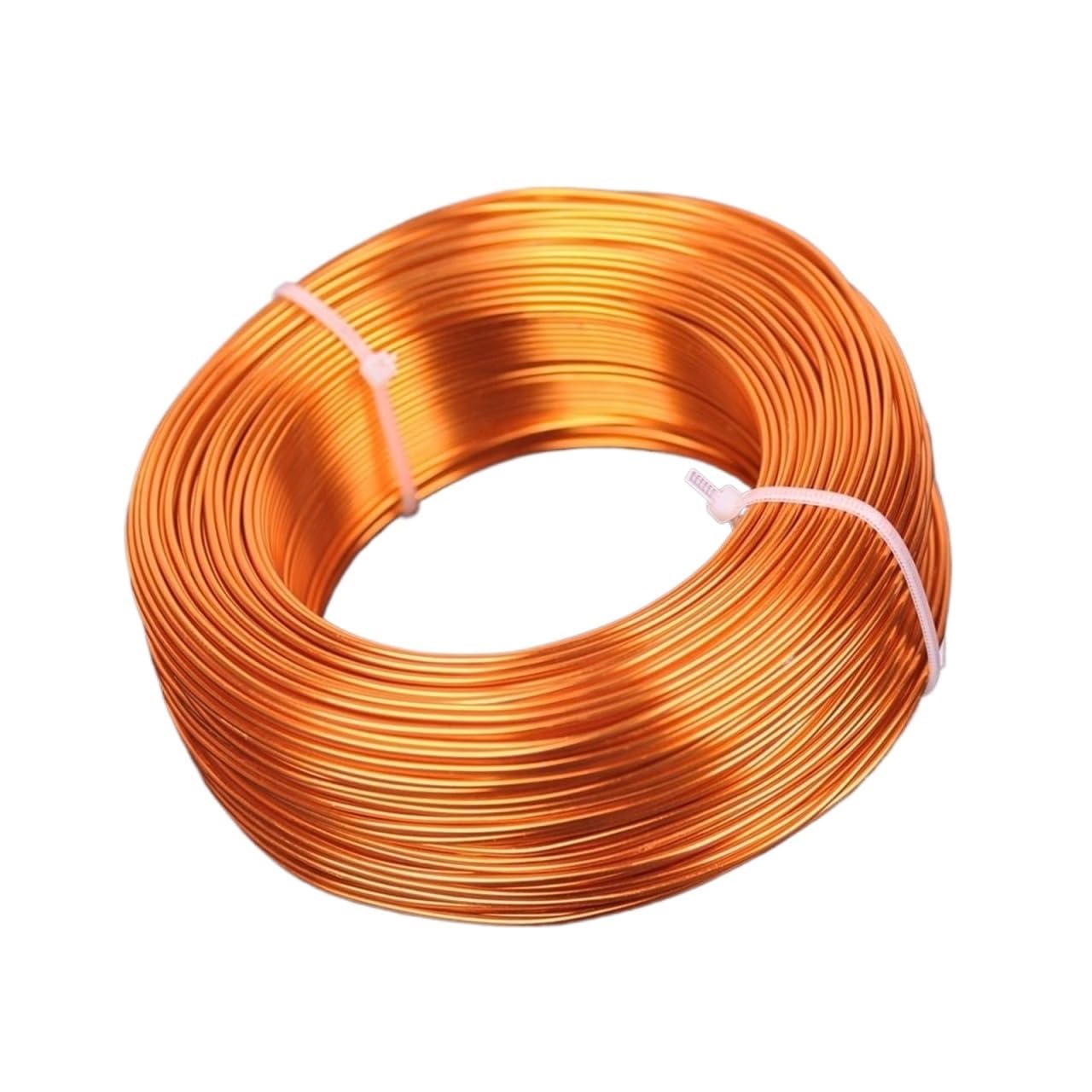 1 große Rolle aus weichem Aluminiumdraht, 0,8 mm/1 mm/1,5 mm/2 mm/2,5 mm/3,0 mm, für Schmuckherstellung, für Bastelarbeiten, Modellbau, Schmuck, Basteln (Orange, 1,5 mm (95 Meter))