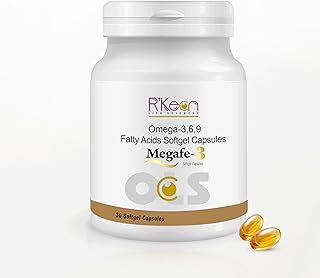 Rkeon Omega 3 Multivitamin Capsule Flax Seed Oil (500MG) | 100% Veg, Fatty Acids | Capsules Supports Muscles & Joints, Hea... Price In India