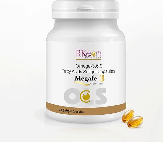 Rkeon Omega 3 Multivitamin Capsule Flax Seed Oil (500MG) | 100% Veg, Fatty Acids | Capsules Supports Muscles &amp; Joints, Hea...