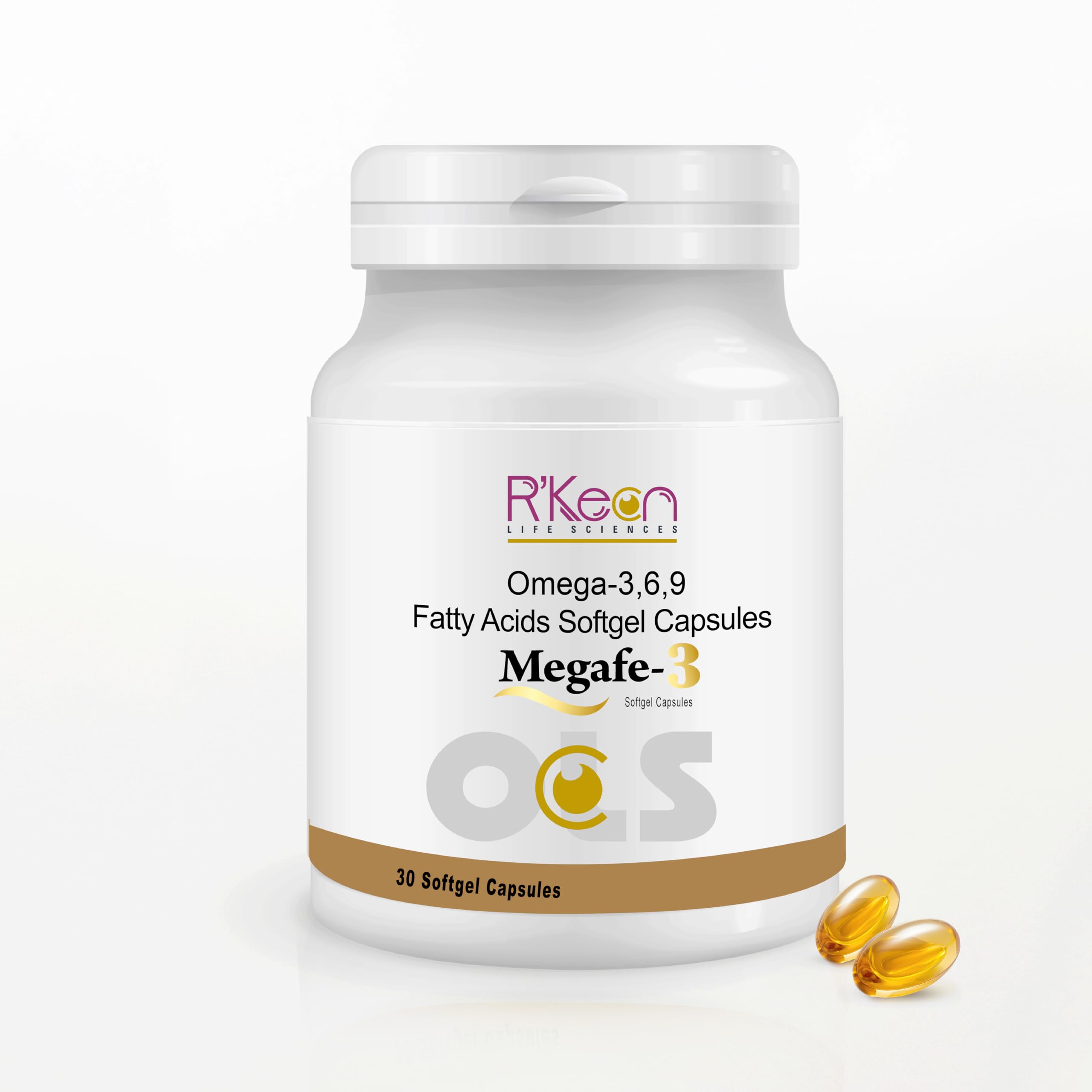 Rkeon Omega 3 Multivitamin Capsule Flax Seed Oil (500MG) | 100% Veg, Fatty Acids | Capsules Supports Muscles & Joints, Heart Health, Brain, Skin & Hair | For Both Men & Women | (Pack of 30 Capsules)-image-47