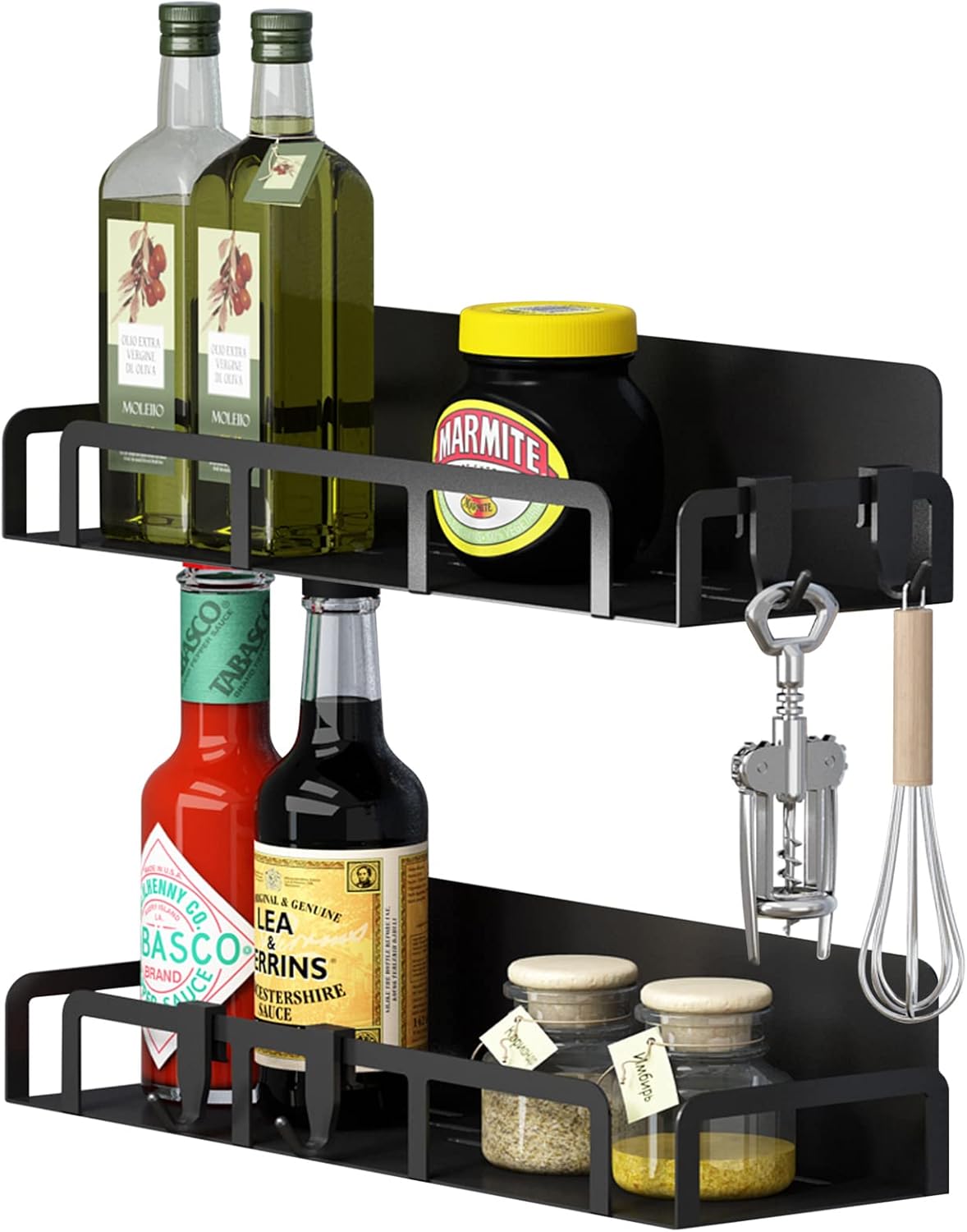 Spice Rack, Shelf for Refrigerator, Single Tier
