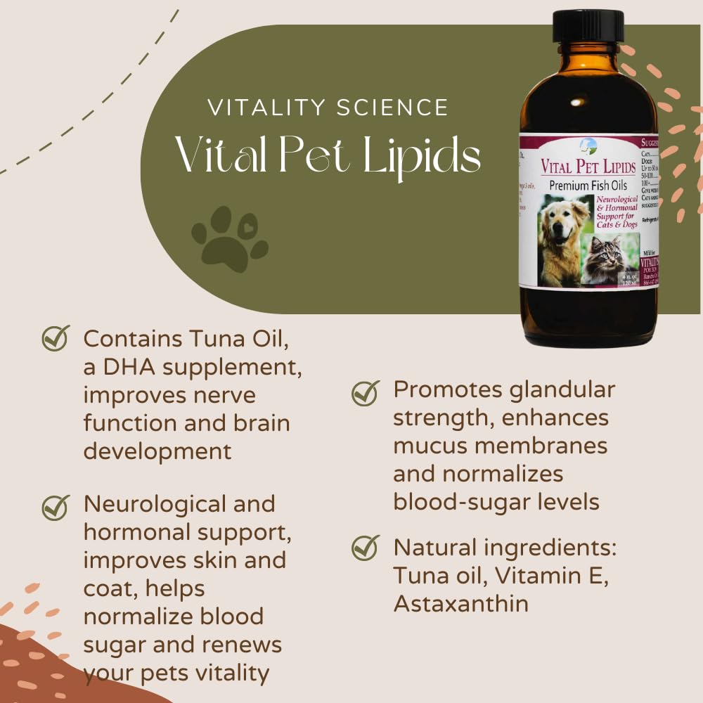 Vital Pet Lipids For Cats & Dogs 8 Oz