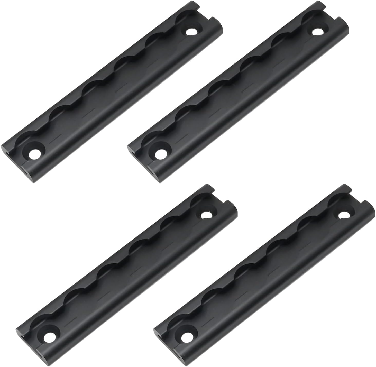 Saihisday 6Inch Aluminum L Track Trailer Tie Down Rail System Fit for Enclosed Trailers Vans Trucks Motorcycles ATV UTV 4Pcs Black
