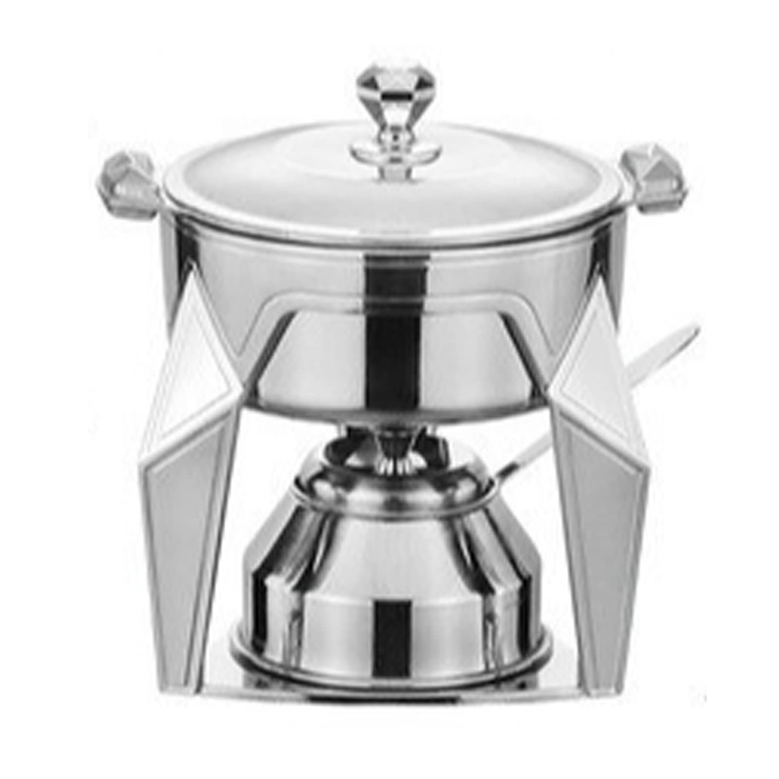 Spirituskocher Für Innenraum Mit Topf Campingkocher Mini Camping Alkoholkocher Spiritusbrenner Kochtopf-Set Campingkocher Spiritus Kocher Für Hot Pot Grillen Picknick,Silver