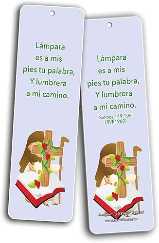 Miniatura 3 de Tarjetas de marcadores de versículos bíblicos cristianos españoles  Dios es amor (paquete de 30)  Relleno de calcetines para niños y niñas, Día de