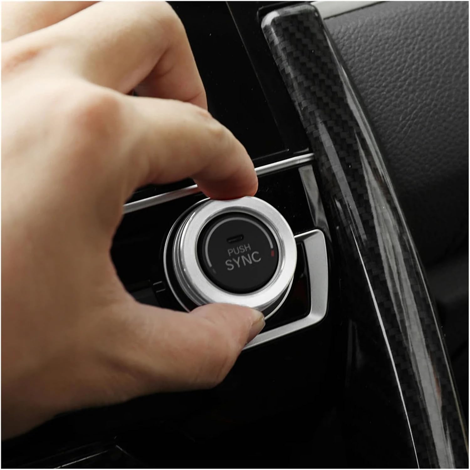 Upgraded Car Air Conditioner Knobs | Compatible With Honda Civic 2016-2019，Thicken Aluminum Anti-Wobble Climate Control Knob, Plug Play 2Pcs | Blue 2Pc