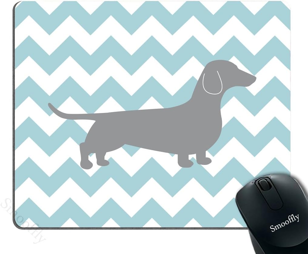 Smooffly Gaming Mouse Pad Custom,Dachshund Chevron Personality Desings Gaming Mouse Pad