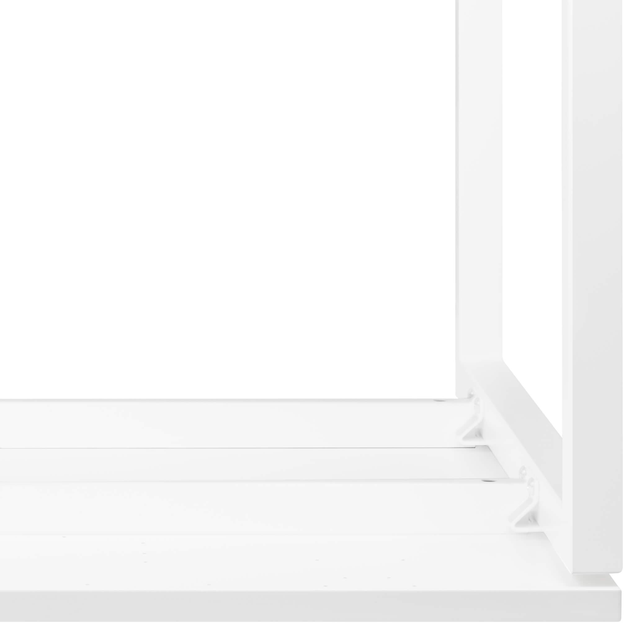 Tavolo Da Conferenza Weber 180x100 Cm - Design A Barca, Rovere Ambra, Struttura In Acciaio, Bianco - Foto 3