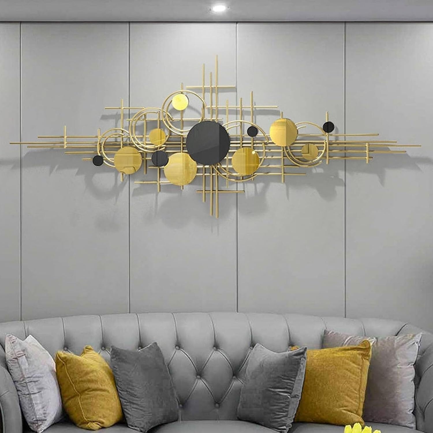 GFJHdfhE Modern Metal Wall Art Decor, Metal Wall Decor Large Art Hanging Sculptures Modern Home Decoration For Living Room Bedroom Handcrafted, Entryway