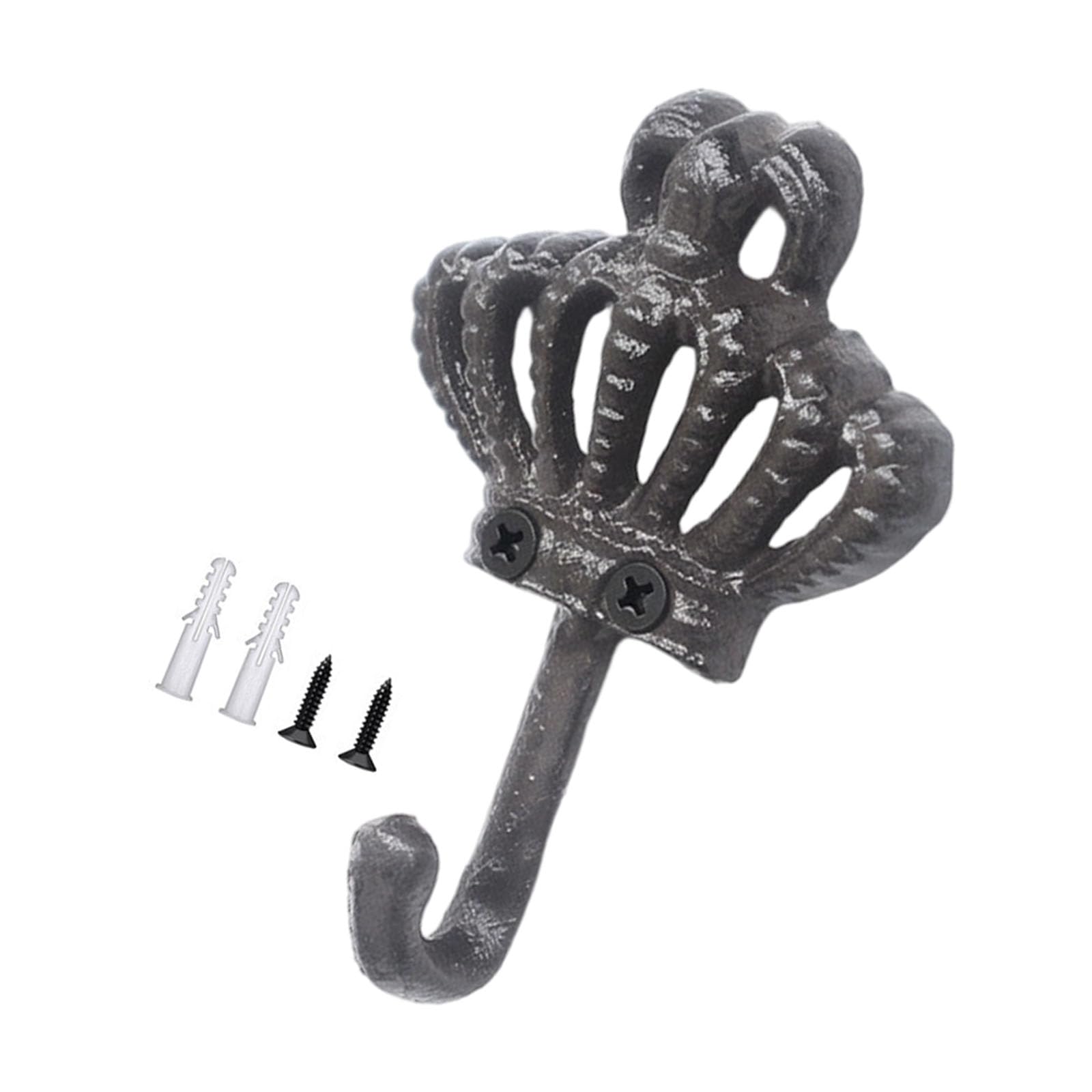Iron Wall Hook Decorative Crown Wall Hanger for Entryway Keys, Bedroom Scarves, Bathroom Robes and Boutique Display Decorative Metal Organizer Cloak Hook Robe Holder Accent Foyer Mudroom Vanity Closet