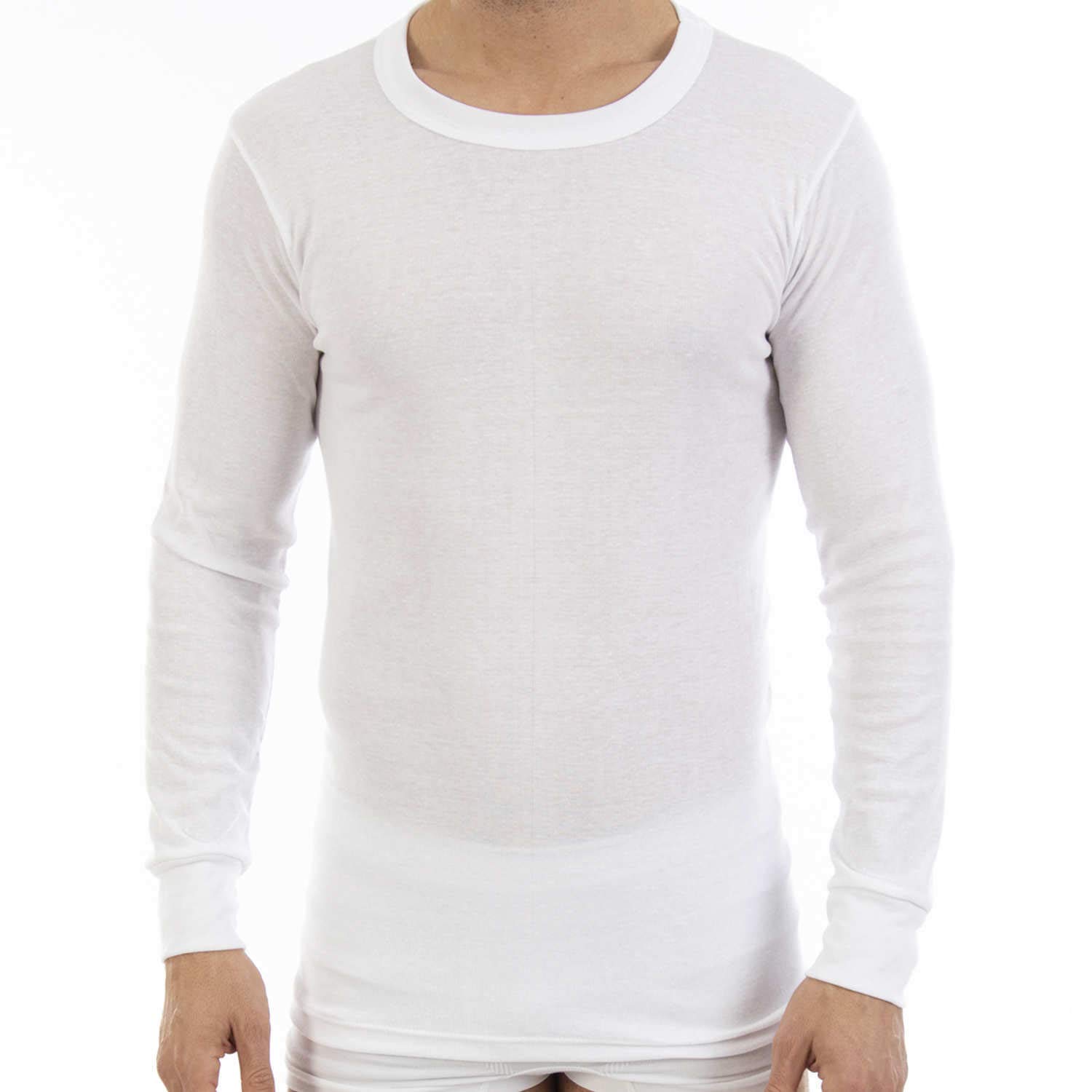 Lacotex Camiseta Interior Termal de Hombre | Camiseta Manga Larga y Cuello Redondo Térmica | Confort y Protección Térmica Interior | Pack Ahorro 6 Unidades | Talla XXL L103