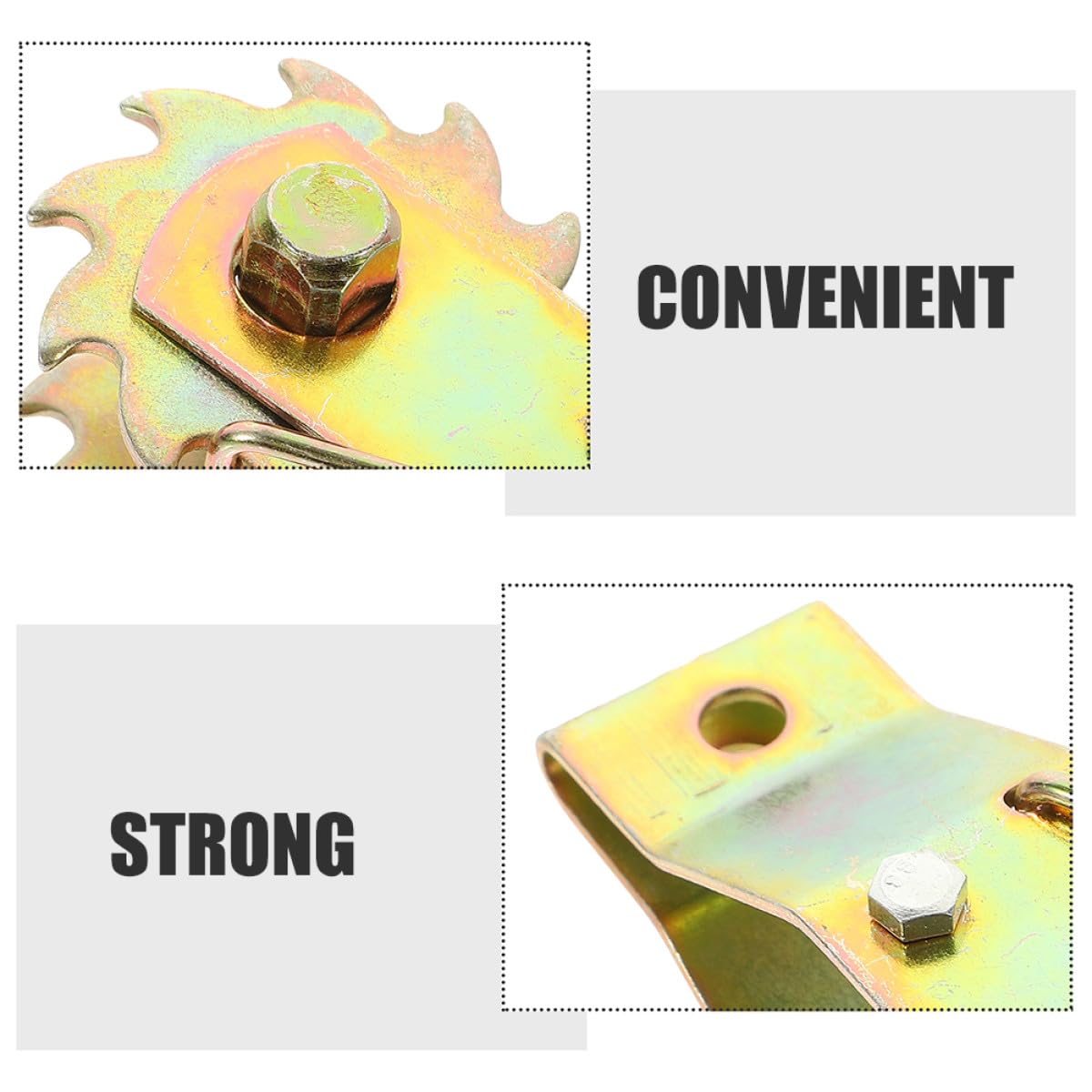 BESPORTBLE Tenditore per Cavi in Acciaio 3 Pezzi Ingranaggi per Recinzioni Agricole e Funi Metalliche per Uso Esterno, Tenditore per Filo di Recinzione Resistente e Fissaggio Sicuro