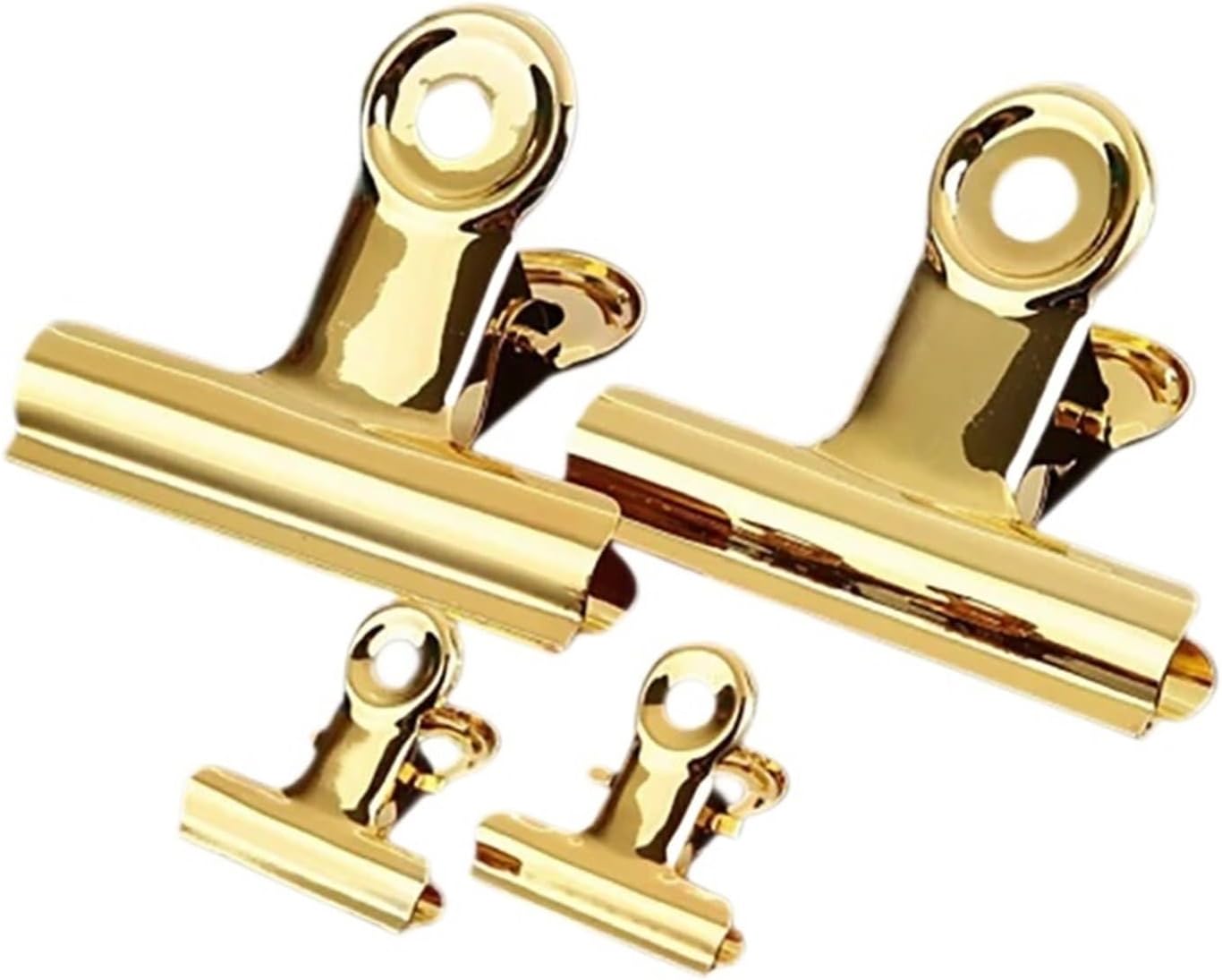 1Pc 30 75MM Round Metal Grip Clips Gold Book Clip Stainless Steel Ticket Clamp Photo Holder Office Stationery Supplies for Office and Home Supplies School(75MM)