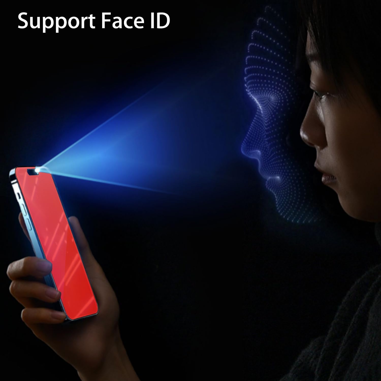 2 Pack Matte Anti-Blue Privacy Tempered Glass for iPhone 13 Pro / 13/14 / iPhone 17e / 16e Anti-glare Anti-Spy Screen Protector Film Colorful 6.1 inch image 5