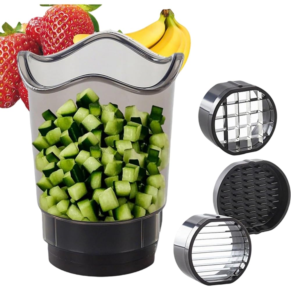 Hndhbfgrt Kitchen Essential for Slicing Equipment with Cup for Fruits Vegetables Strawberries Bananas
