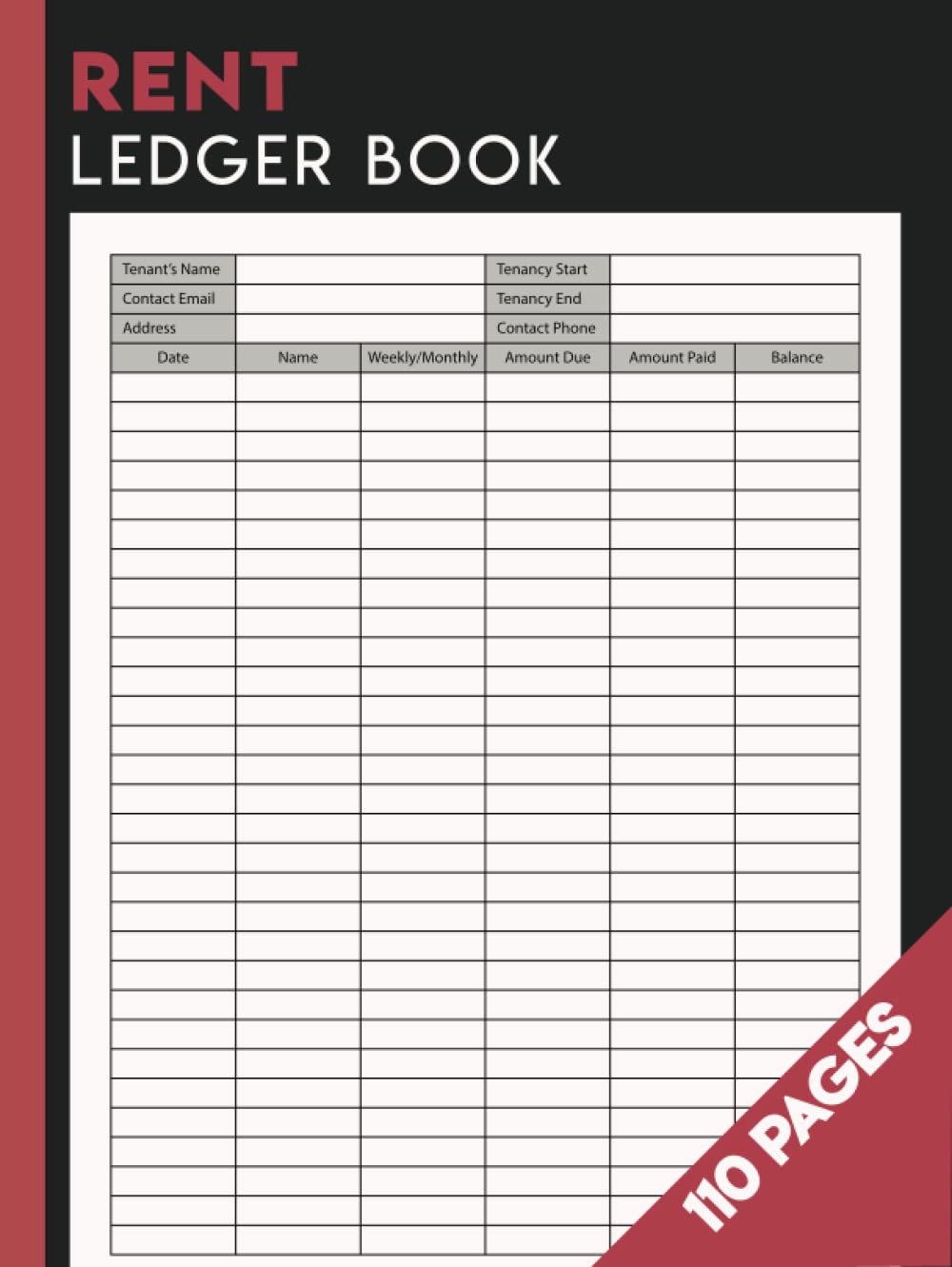 Rent Ledger Book: Rental Property Record Log Book for Tenants and Landlords.