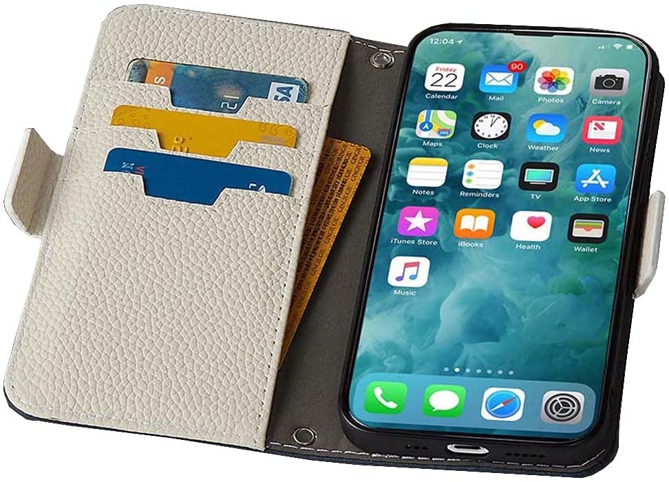 Funda iPhone 13 2021 carcasa tipo libro con tapa y tarjetero negro 2