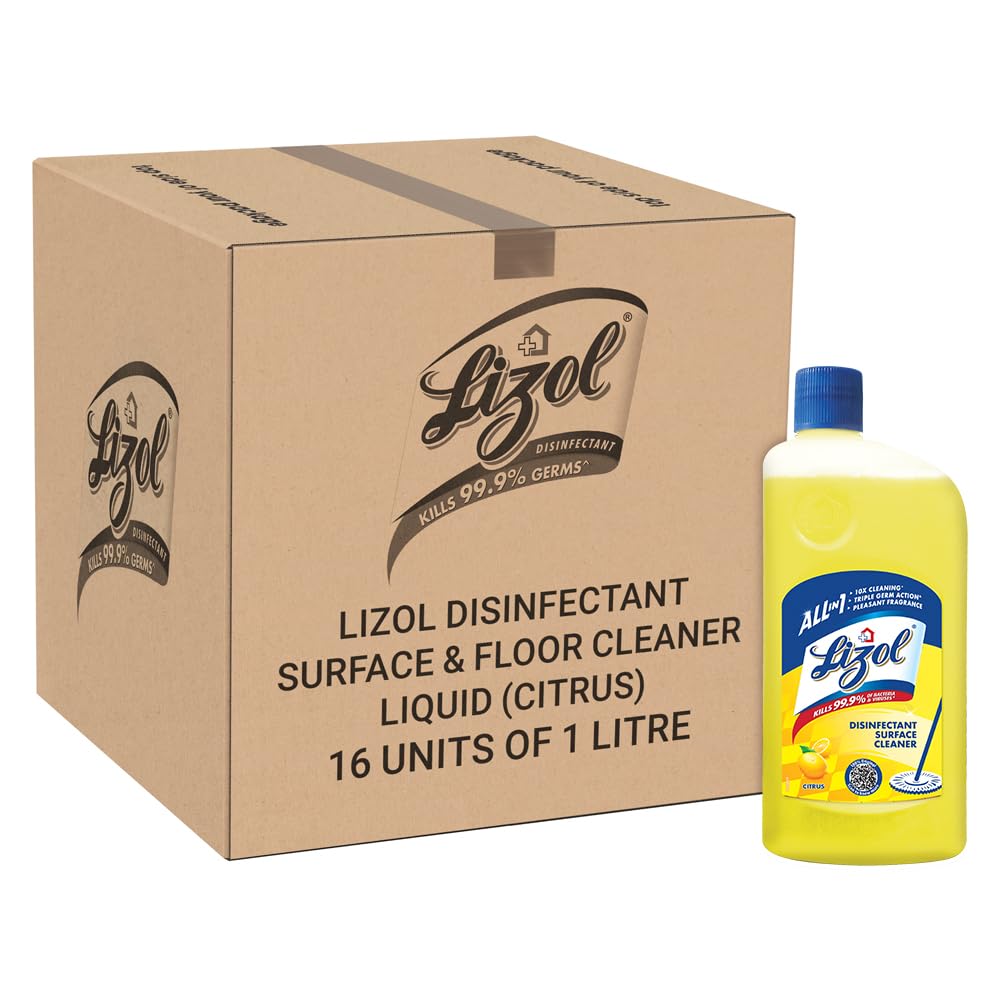 Lizol Disinfectant Surface & Floor Cleaner Liquid, Citrus - 975 ml (Pack of 16) | Industrial Janitorial & Sanitation | Bulk Floor Cleaners (B0BWRQKVYH) Amazon Price History, Amazon Price Tracker