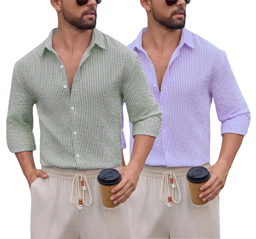 Image of Lymio Men Shirt || Striped Shirt for Man || Full Sleeve || Casual Style (Packs Also Available) (Crush-Lining-New)