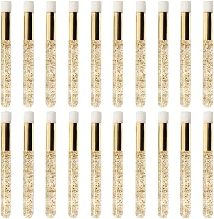 20 Pieces Lash Shampoo Brushes Nose Pore Deep Cleaning Brush Lash Cleansing Brushes Glitter Crystal Eyelash Extension Cleanser Brush Peel Off Blackhead Brush Remover Tool Facial Cleansing Brushes