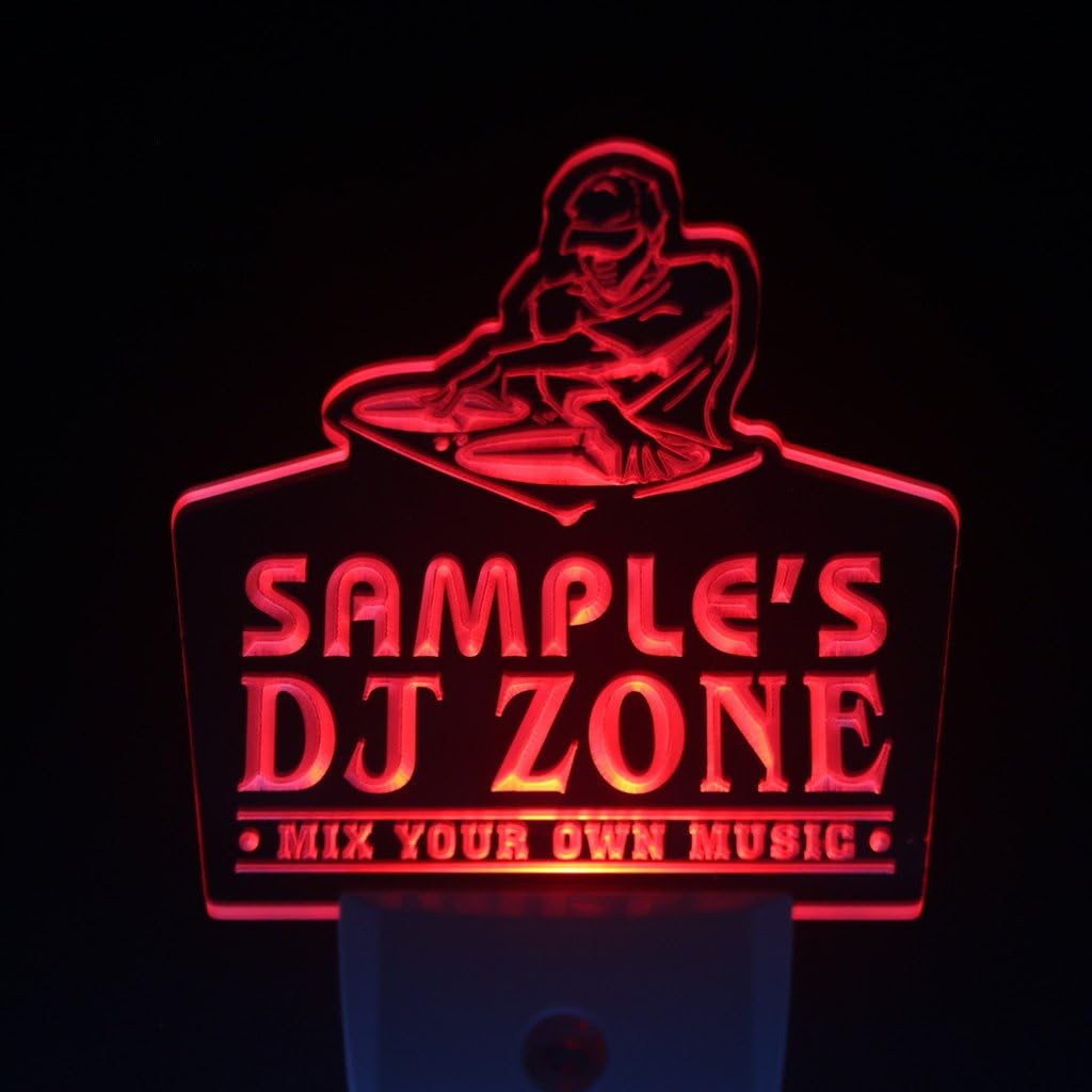 ADVPRO wsqh-tm Name Personalized Custom DJ Zone Music Turntable Disco Bar Beer Day/Night Sensor LED Sign