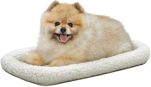 Vista 99 de Cama para mascotas MidWest Bolster, ideal para cajas de metal para perros, se puede lavar a máquina y secar, 36 - pulgadas, Rosado Blush