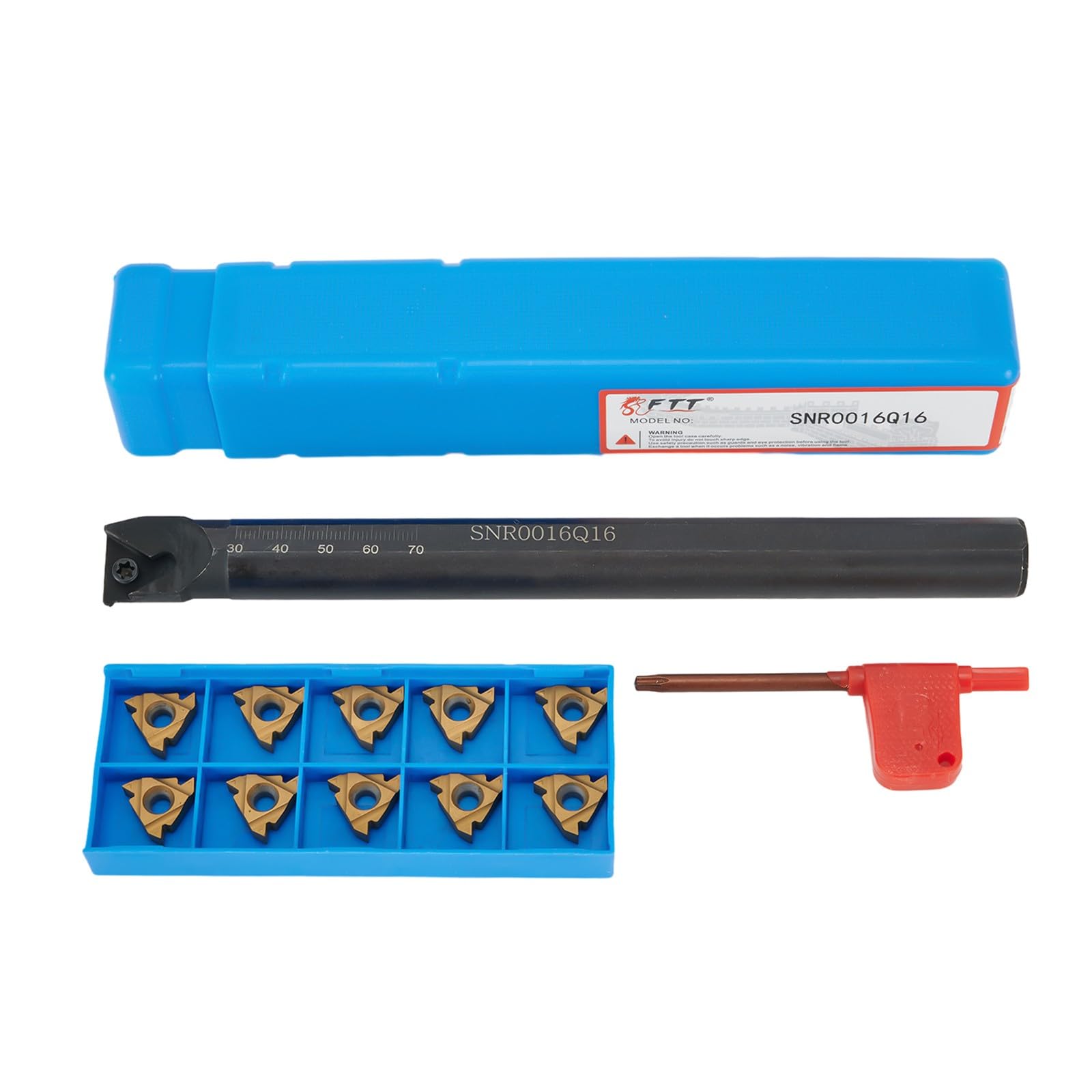 1 jeu de plaques de coupe réversibles 16IR AG60 SNR0016Q16 16 mm 5/8" CNC pour filetage intérieur, porte-outils de filetage CNC